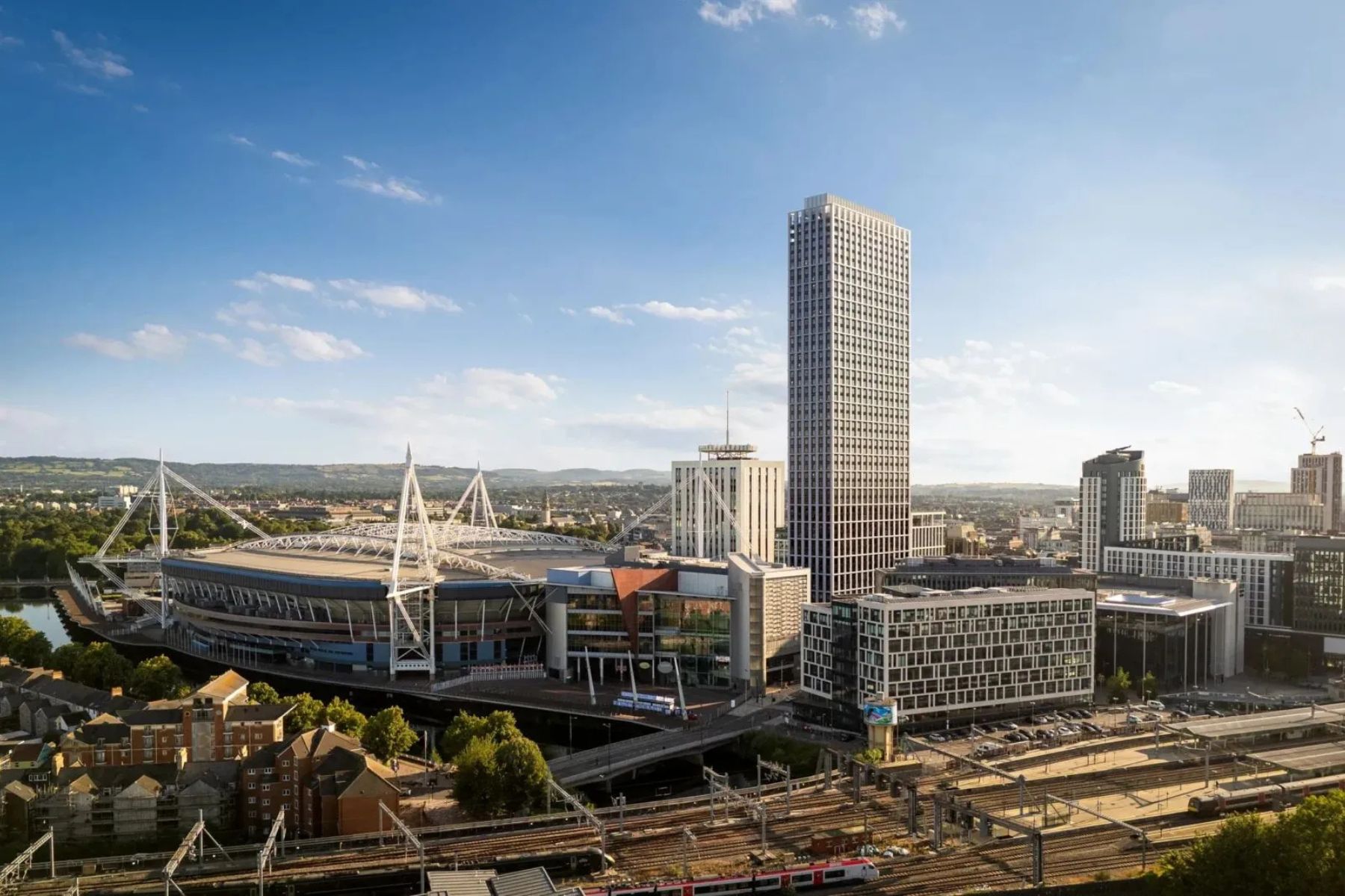 Proposed 50 storey residential tower at Cardiff's Central Square